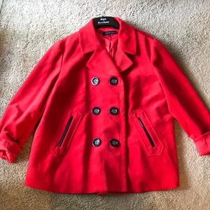 Anne Klein Double-Breasted Pea Coat